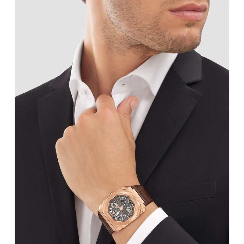 Relógio Octo Finissimo Skeleton 8 Days em Ouro Rosé 40 mm - Mercado de Luxo - O Maior E-Commerce de Bens, Produtos e Serviços de Luxo do Brasil.