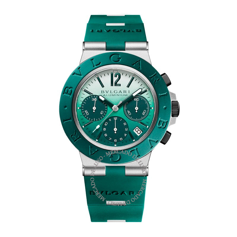Relógio Smeraldo Chronograph em Alumínio 40 mm - Mercado de Luxo - O Maior E-Commerce de Bens, Produtos e Serviços de Luxo do Brasil.