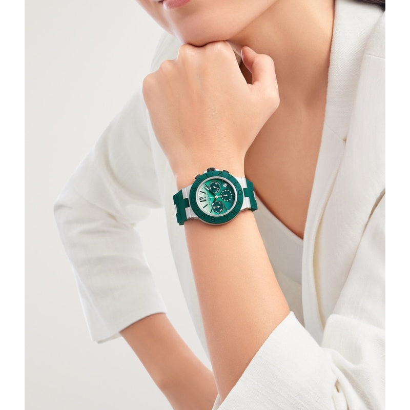 Relógio Smeraldo Chronograph em Alumínio 40 mm - Mercado de Luxo - O Maior E-Commerce de Bens, Produtos e Serviços de Luxo do Brasil.