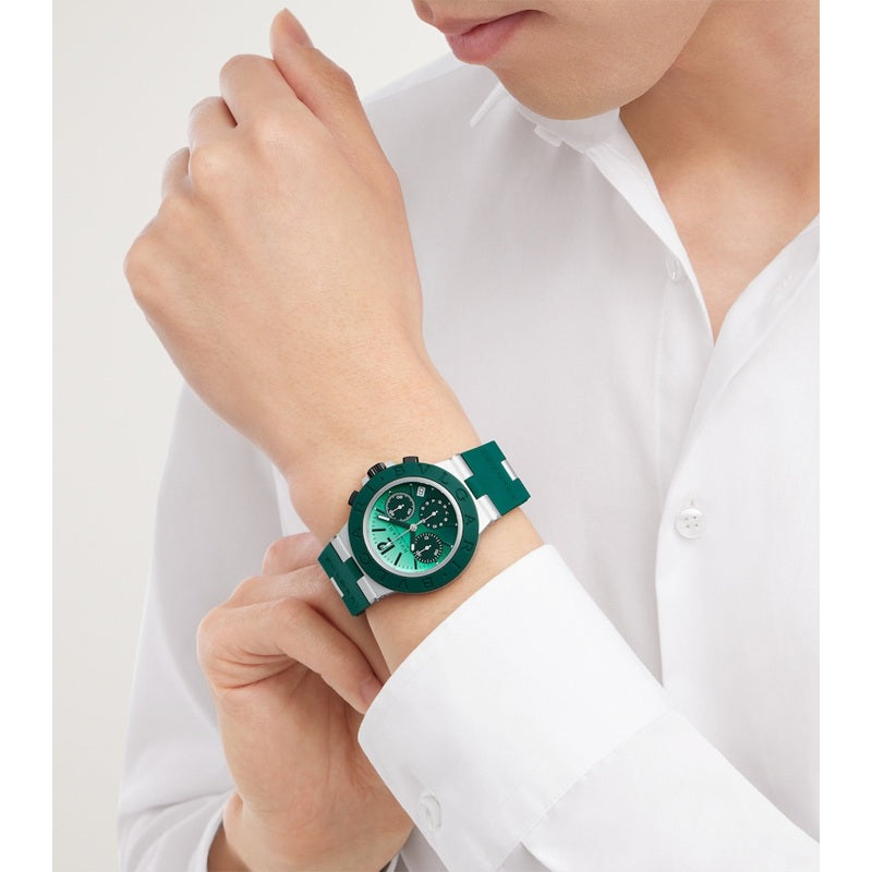 Relógio Smeraldo Chronograph em Alumínio 40 mm - Mercado de Luxo - O Maior E-Commerce de Bens, Produtos e Serviços de Luxo do Brasil.
