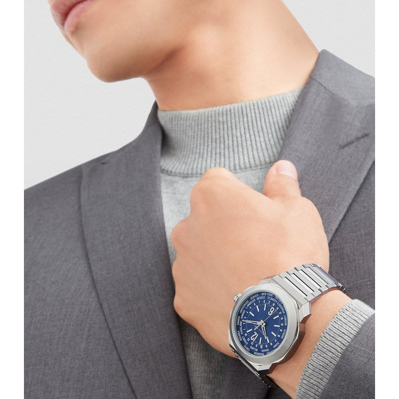Relógio Octo Roma WorldTimer em Aço 41 mm - Mercado de Luxo - O Maior E-Commerce de Bens, Produtos e Serviços de Luxo do Brasil.
