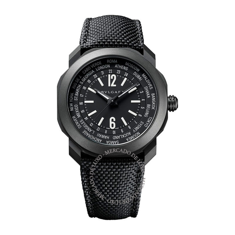 Relógio Octo WorldTimer em Aço 41 mm - Mercado de Luxo - O Maior E-Commerce de Bens, Produtos e Serviços de Luxo do Brasil.