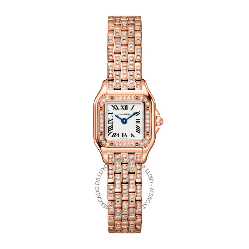 Relógio Panthère de Cartier em Ouro Rosé e Diamante 20 mm - Mercado de Luxo - O Maior E-Commerce de Bens, Produtos e Serviços de Luxo do Brasil.