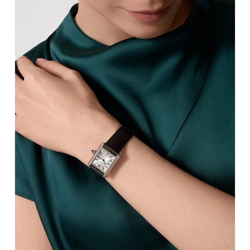 Relógio Tank Must em Aço Inoxidável e Diamante 22 mm - Mercado de Luxo - O Maior E-Commerce de Bens, Produtos e Serviços de Luxo do Brasil.