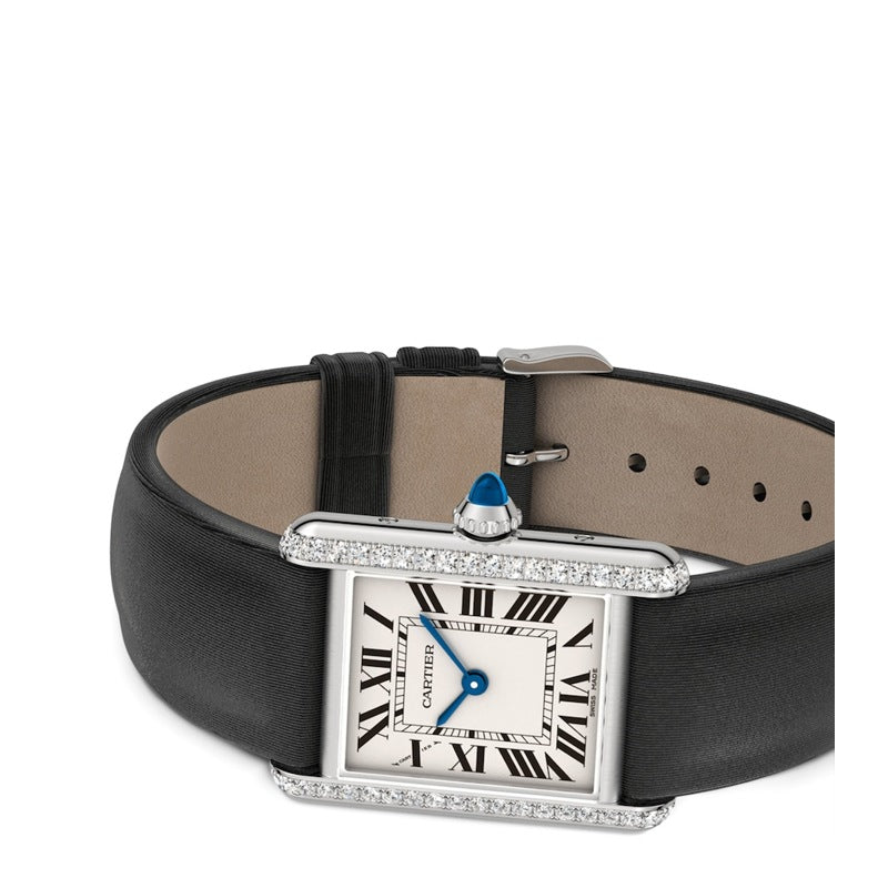 Relógio Tank Must em Aço Inoxidável e Diamante 22 mm - Mercado de Luxo - O Maior E-Commerce de Bens, Produtos e Serviços de Luxo do Brasil.