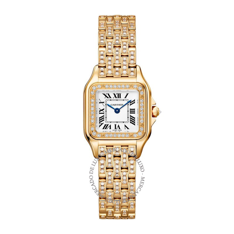 Relógio Panthère de Cartier em Ouro Amarelo e Diamantes 22 mm - Mercado de Luxo - O Maior E-Commerce de Bens, Produtos e Serviços de Luxo do Brasil.