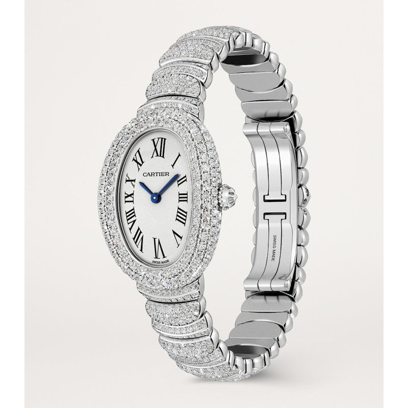 Relógio Baignoire Mini em Ouro Branco e Diamantes 231 mm - Mercado de Luxo - O Maior E-Commerce de Bens, Produtos e Serviços de Luxo do Brasil.