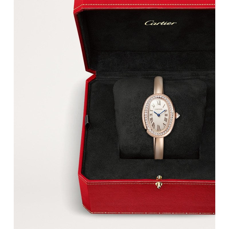 Relógio Baignoire de Cartier Mini em Ouro Rosé e Diamantes 231 mm - Mercado de Luxo - O Maior E-Commerce de Bens, Produtos e Serviços de Luxo do Brasil.