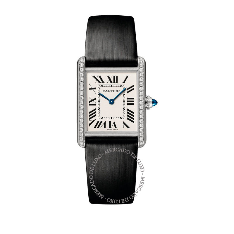 Relógio Tank Must em Aço Inoxidável e Diamante 255 mm - Mercado de Luxo - O Maior E-Commerce de Bens, Produtos e Serviços de Luxo do Brasil.