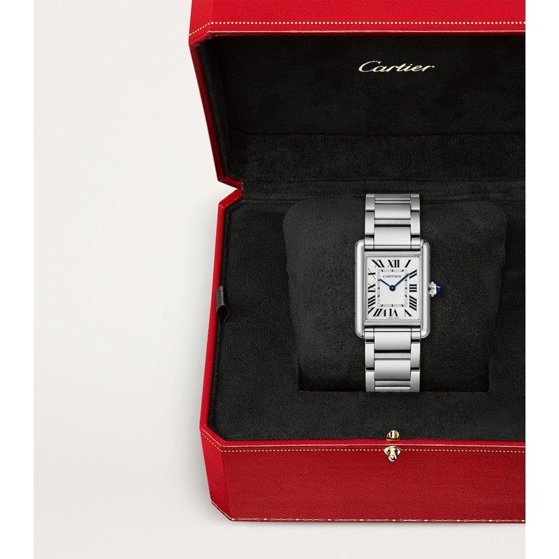 Relógio Tank Must Grande em Aço 255 mm - Mercado de Luxo - O Maior E-Commerce de Bens, Produtos e Serviços de Luxo do Brasil.