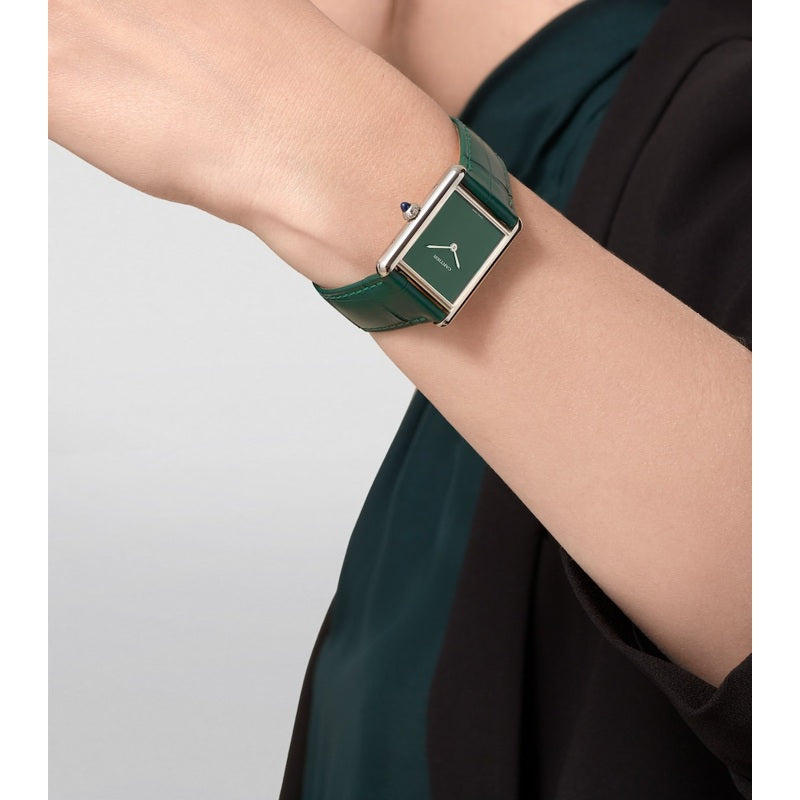 Relógio Tank Must Grande em Aço 255 mm - Mercado de Luxo - O Maior E-Commerce de Bens, Produtos e Serviços de Luxo do Brasil.