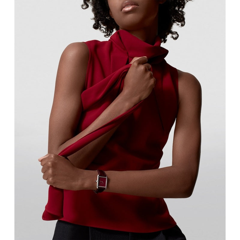 Relógio Tank Must Grande em Aço255 mm - Mercado de Luxo - O Maior E-Commerce de Bens, Produtos e Serviços de Luxo do Brasil.