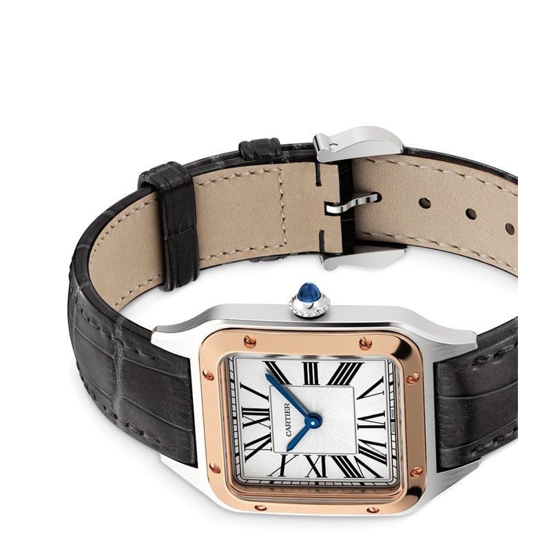 Relógio Santos-Dumont em Aço e Ouro Rosé 275 mm - Mercado de Luxo - O Maior E-Commerce de Bens, Produtos e Serviços de Luxo do Brasil.