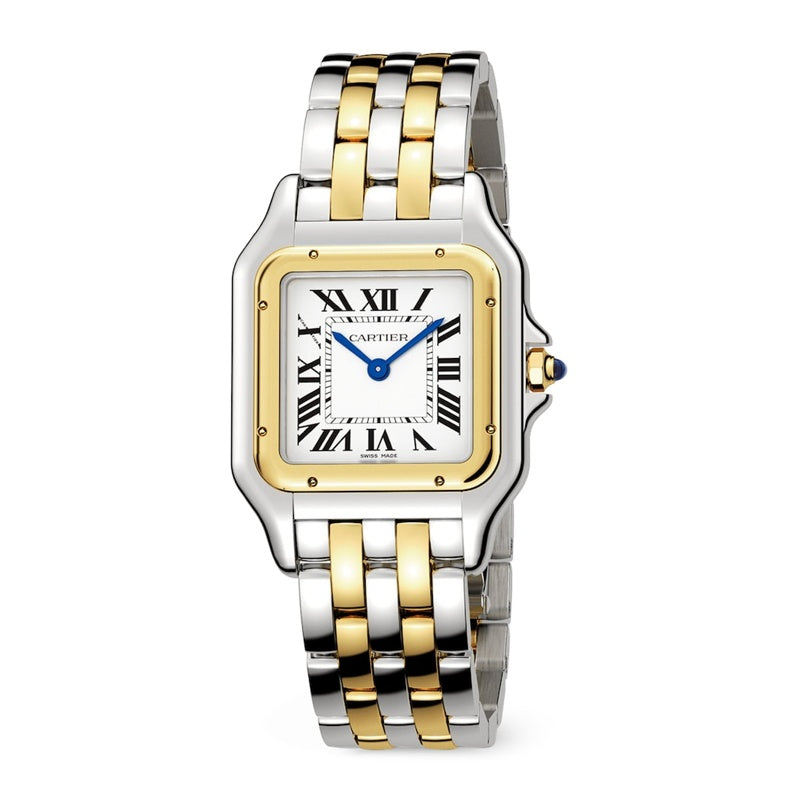 Relógio Panthère de Cartier Médio em Ouro Amarelo e Aço Inoxidável 27 mm - Mercado de Luxo - O Maior E-Commerce de Bens, Produtos e Serviços de Luxo do Brasil.