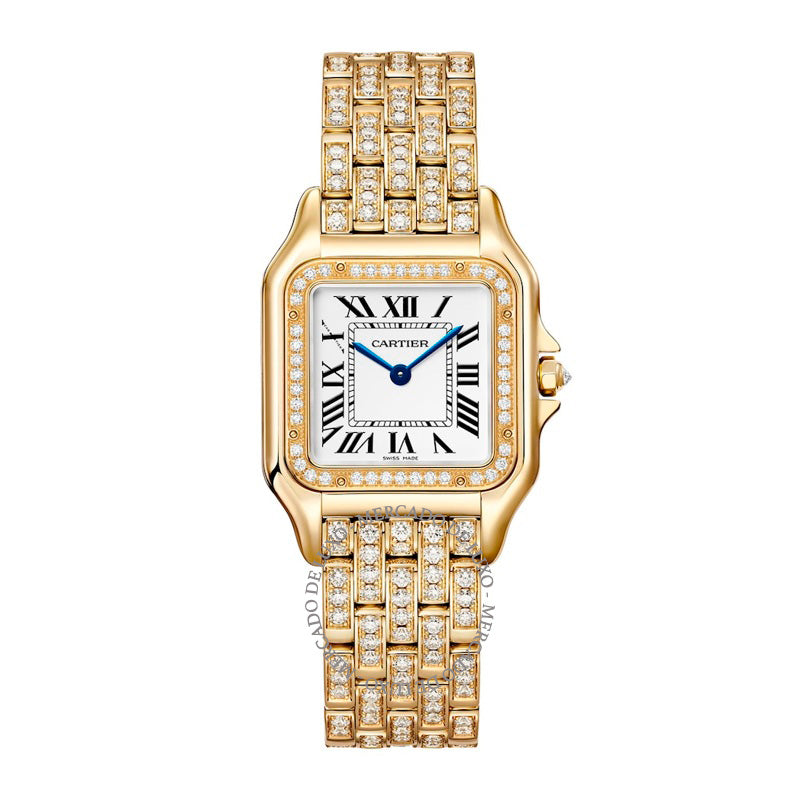 Relógio Panthère de Cartier em Ouro Amarelo e Diamantes 267 mm - Mercado de Luxo - O Maior E-Commerce de Bens, Produtos e Serviços de Luxo do Brasil.