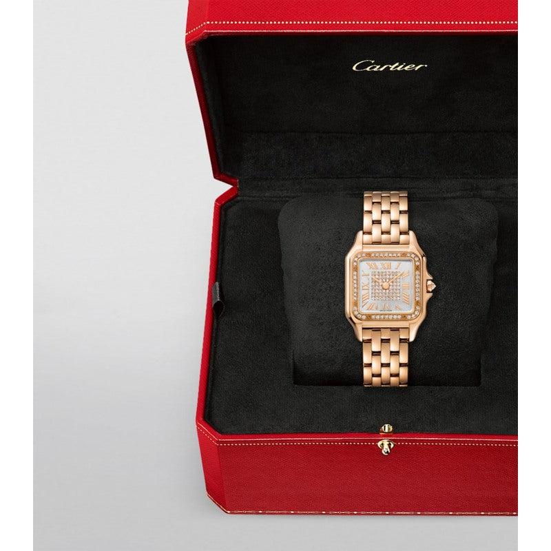 Relógio Panthère de Cartier Médio em Ouro Rosé e Diamante 267 mm - Mercado de Luxo - O Maior E-Commerce de Bens, Produtos e Serviços de Luxo do Brasil.