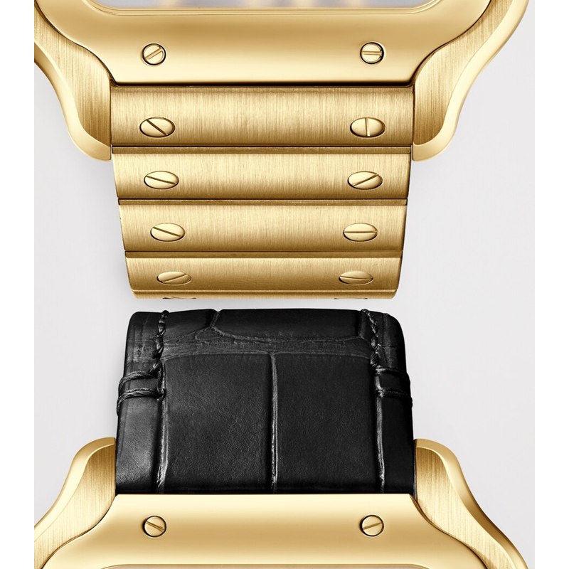 Relógio Santos de Skeleton Grande em Ouro Amarelo 28 mm - Mercado de Luxo - O Maior E-Commerce de Bens, Produtos e Serviços de Luxo do Brasil.