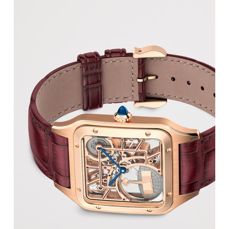 Relógio Santos-Dumont Skeleton em Ouro Rosé 31 mm - Mercado de Luxo - O Maior E-Commerce de Bens, Produtos e Serviços de Luxo do Brasil.