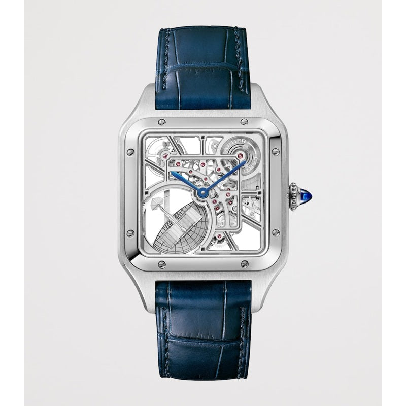 Relógio Santos-Dumont Skeleton em Aço Inoxidável 31 mm - Mercado de Luxo - O Maior E-Commerce de Bens, Produtos e Serviços de Luxo do Brasil.