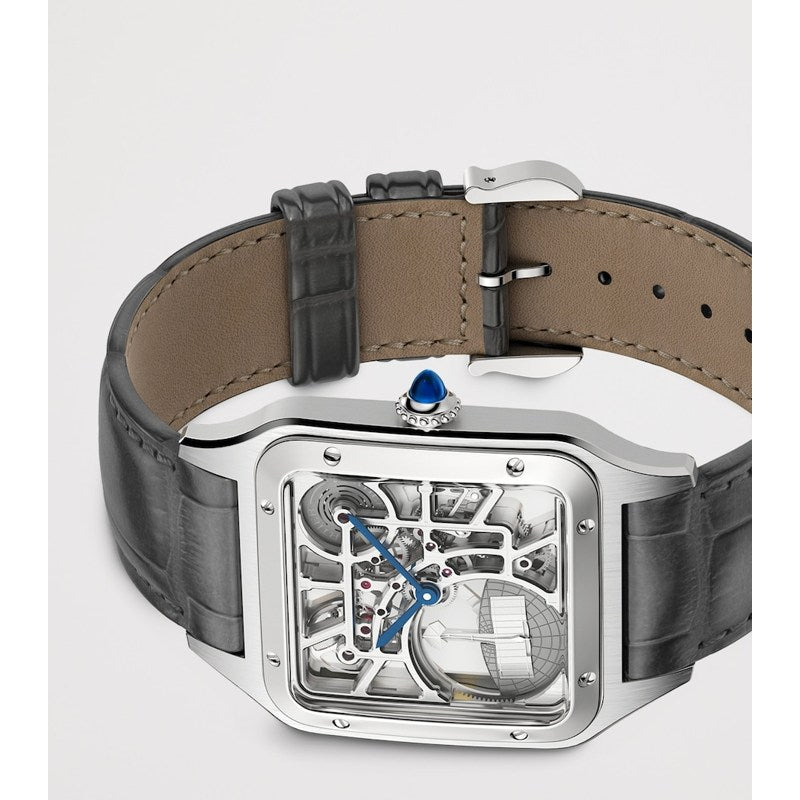 Relógio Santos-Dumont Skeleton em Aço Inoxidável 31 mm - Mercado de Luxo - O Maior E-Commerce de Bens, Produtos e Serviços de Luxo do Brasil.