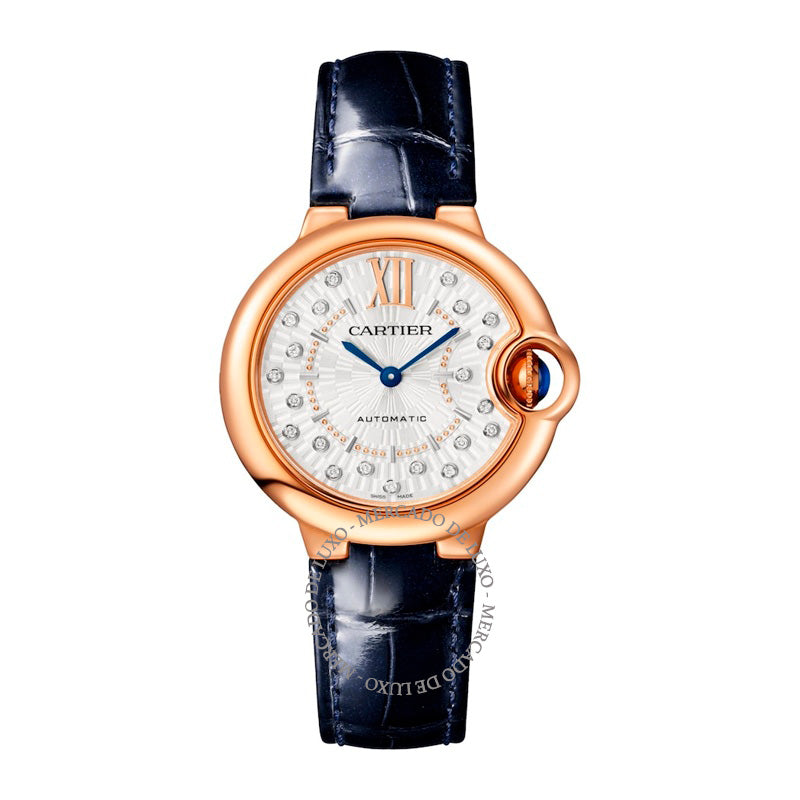 Relógio Ballon Bleu de Cartier em Ouro Rosé e Diamante 33 mm - Mercado de Luxo - O Maior E-Commerce de Bens, Produtos e Serviços de Luxo do Brasil.