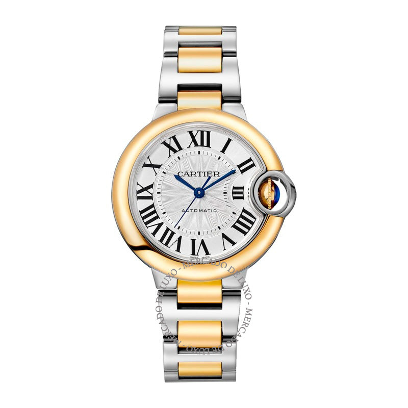 Relógio Ballon Bleu de Cartier em Ouro Amarelo e Aço Inoxidável 33 mm - Mercado de Luxo - O Maior E-Commerce de Bens, Produtos e Serviços de Luxo do Brasil.
