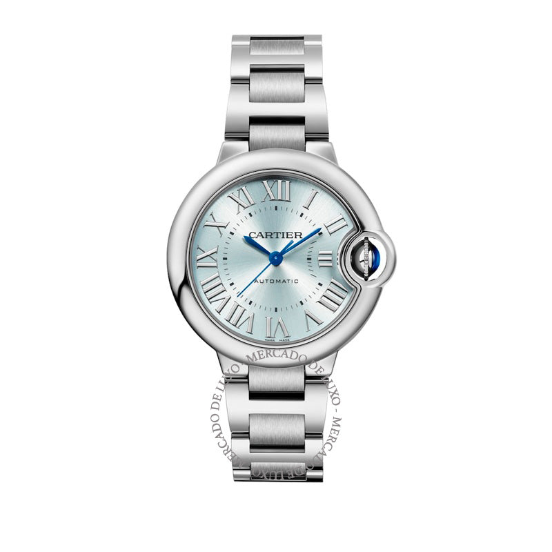Relógio Ballon Bleu de Cartier em Aço Inoxidável 33 mm - Mercado de Luxo - O Maior E-Commerce de Bens, Produtos e Serviços de Luxo do Brasil.