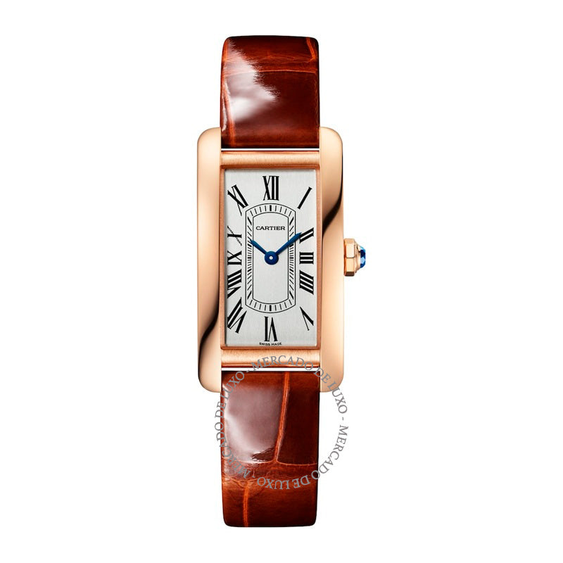 Relógio Tank Américaine em Ouro Rosé 35 mm - Mercado de Luxo - O Maior E-Commerce de Bens, Produtos e Serviços de Luxo do Brasil.