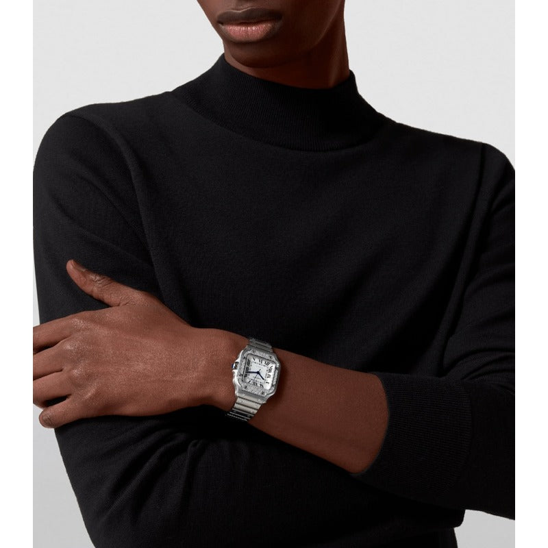 Relógio Santos de Cartier Médio em Aço 351 mm - Mercado de Luxo - O Maior E-Commerce de Bens, Produtos e Serviços de Luxo do Brasil.