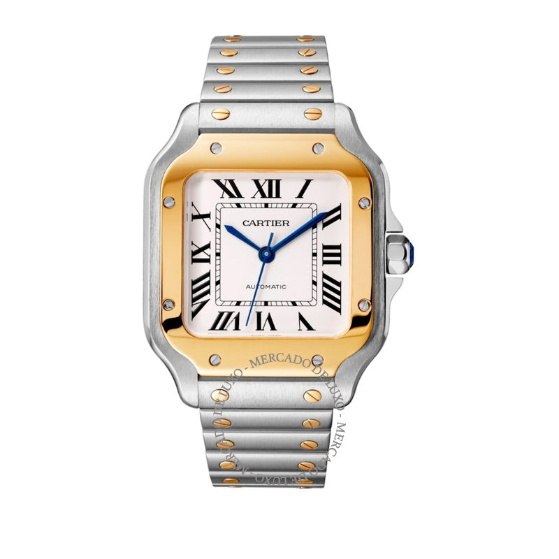 Relógio Santos de Cartier em Ouro Amarelo e Aço Inoxidável 351 mm - Mercado de Luxo - O Maior E-Commerce de Bens, Produtos e Serviços de Luxo do Brasil.