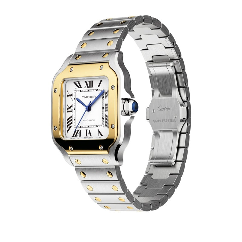 Relógio Santos de Cartier em Ouro Amarelo e Aço Inoxidável 351 mm - Mercado de Luxo - O Maior E-Commerce de Bens, Produtos e Serviços de Luxo do Brasil.