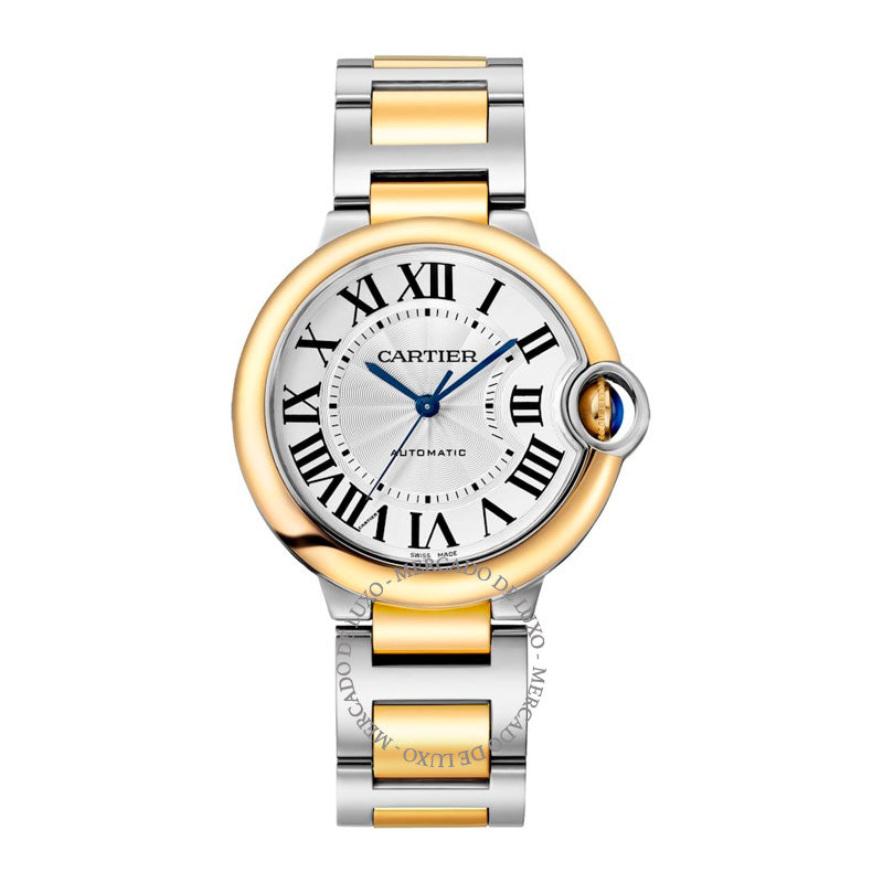 Relógio Ballon Bleu de Cartier em Ouro Amarelo e Aço Inoxidável 36 mm - Mercado de Luxo - O Maior E-Commerce de Bens, Produtos e Serviços de Luxo do Brasil.