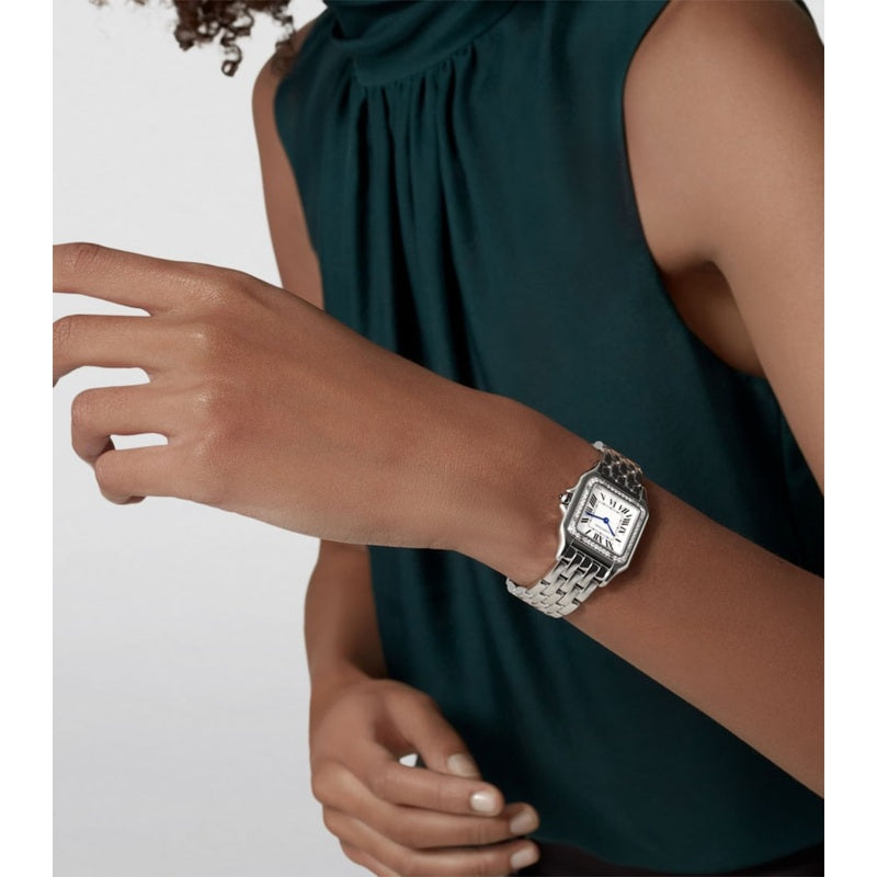 Relógio Panthère de Cartier Mini em Aço Inoxidável e Diamantes 37 mm - Mercado de Luxo - O Maior E-Commerce de Bens, Produtos e Serviços de Luxo do Brasil.