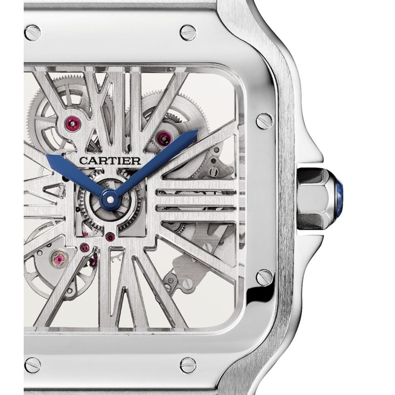 Relógio Santos de Cartier Skeleton Grande em Aço 40 mm - Mercado de Luxo - O Maior E-Commerce de Bens, Produtos e Serviços de Luxo do Brasil.