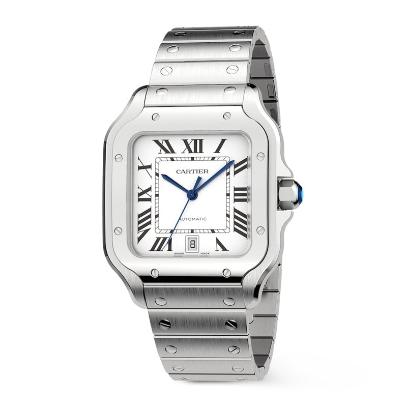 Relógio Santos de Cartier Grande em Aço 40 mm - Mercado de Luxo - O Maior E-Commerce de Bens, Produtos e Serviços de Luxo do Brasil.