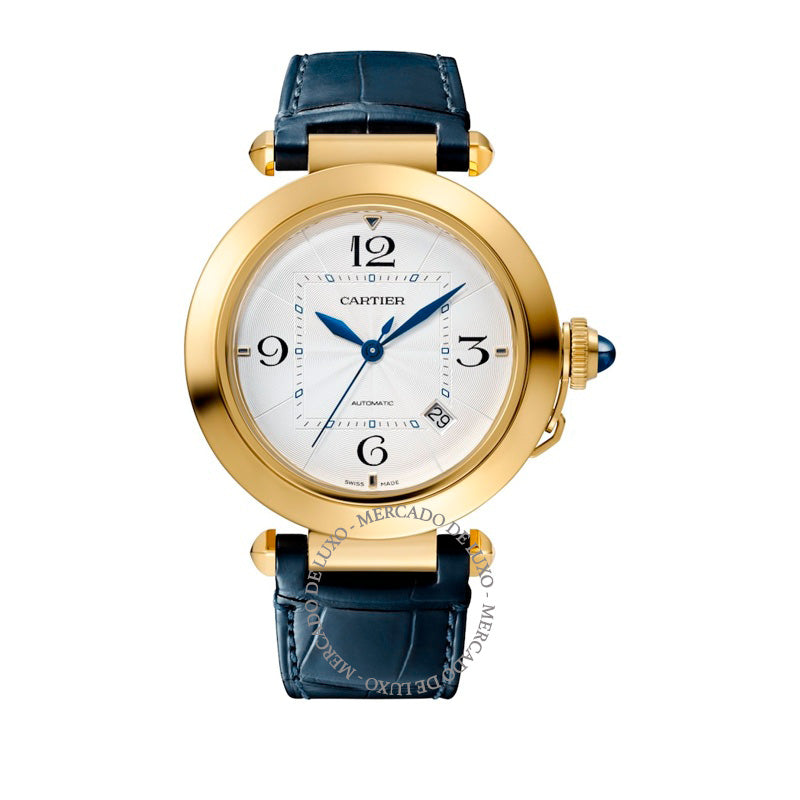 Relógio Pasha de Cartier em Ouro Amarelo 41 mm - Mercado de Luxo - O Maior E-Commerce de Bens, Produtos e Serviços de Luxo do Brasil.