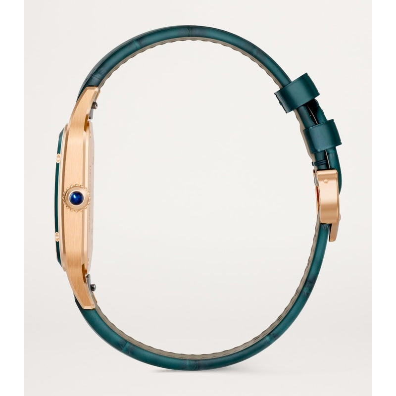 Relógio Santos-Dumont Grande em Ouro Rosé e Safira 43 mm - Mercado de Luxo - O Maior E-Commerce de Bens, Produtos e Serviços de Luxo do Brasil.