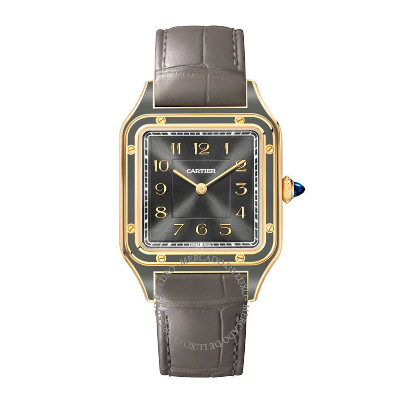 Relógio Santos-Dumont Grande Ouro Amarelo e Safira 43 mm - Mercado de Luxo - O Maior E-Commerce de Bens, Produtos e Serviços de Luxo do Brasil.