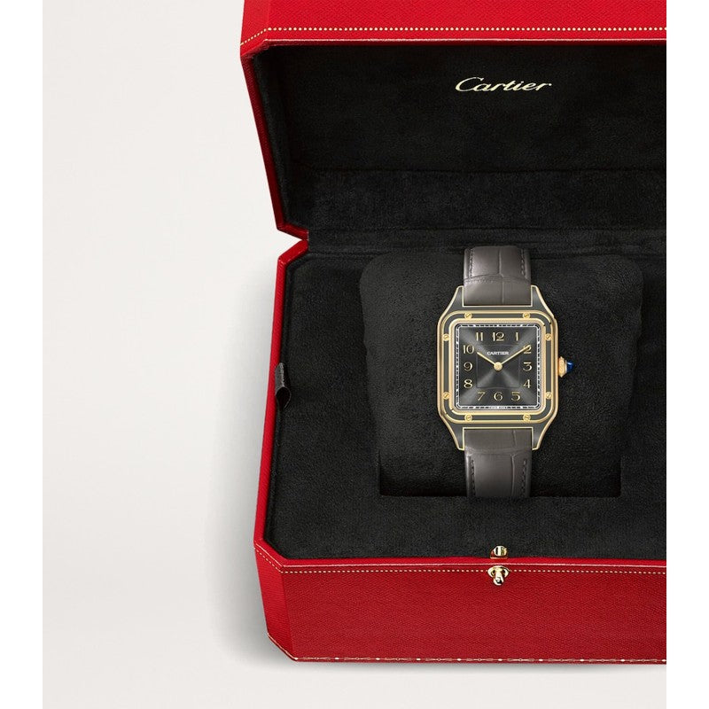 Relógio Santos-Dumont Grande Ouro Amarelo e Safira 43 mm - Mercado de Luxo - O Maior E-Commerce de Bens, Produtos e Serviços de Luxo do Brasil.