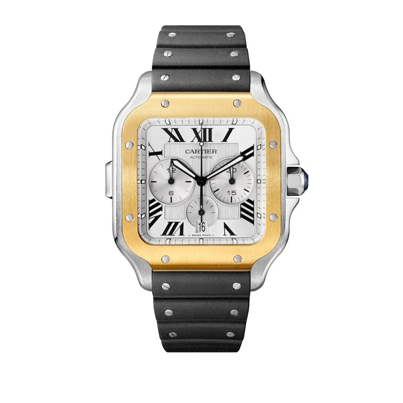 Relógio Santos de Cartier em Aço Inoxidável e Ouro Amarelo 43 mm - Mercado de Luxo - O Maior E-Commerce de Bens, Produtos e Serviços de Luxo do Brasil.