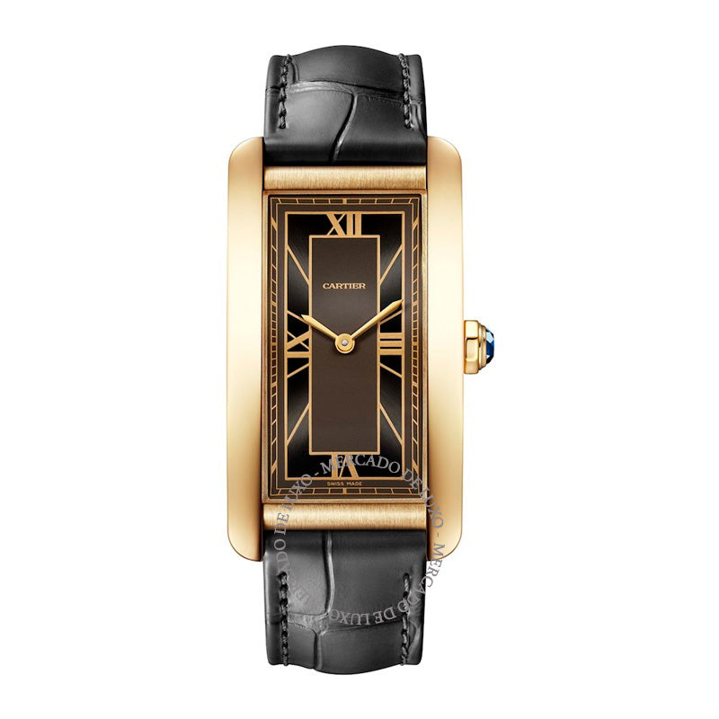 Relógio Tank Américaine Grande em Ouro Amarelo 44 mm - Mercado de Luxo - O Maior E-Commerce de Bens, Produtos e Serviços de Luxo do Brasil.