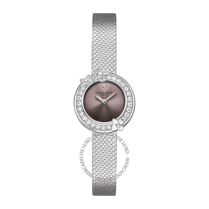 Relógio Hortensia em Aço Inoxidável e Diamante 22 mm - Mercado de Luxo - O Maior E-Commerce de Bens, Produtos e Serviços de Luxo do Brasil.