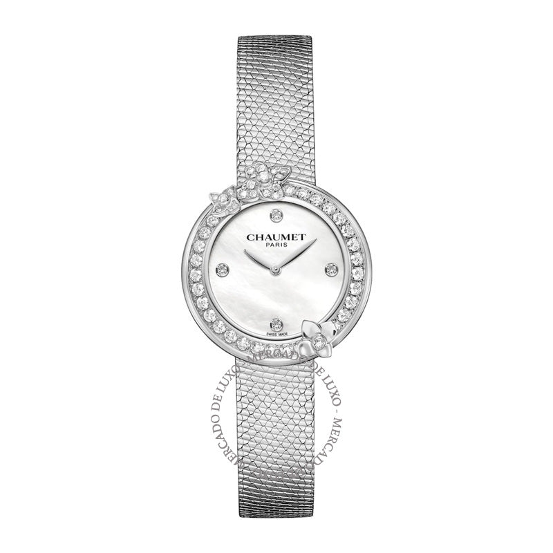 Relógio Hortensia em Aço Inoxidável e Diamante 28 mm - Mercado de Luxo - O Maior E-Commerce de Bens, Produtos e Serviços de Luxo do Brasil.