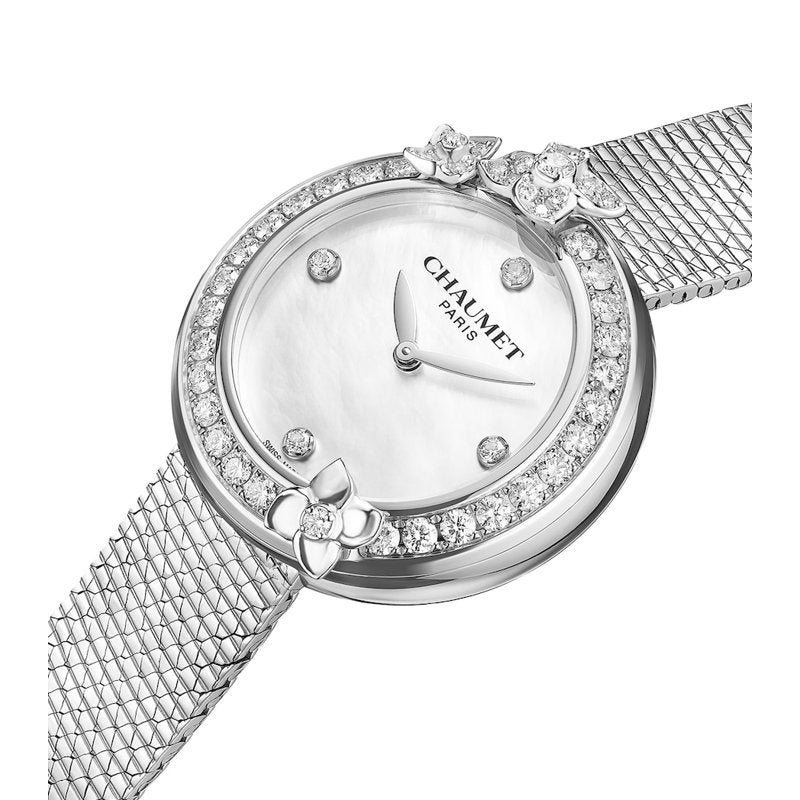 Relógio Hortensia em Aço Inoxidável e Diamante 28 mm - Mercado de Luxo - O Maior E-Commerce de Bens, Produtos e Serviços de Luxo do Brasil.