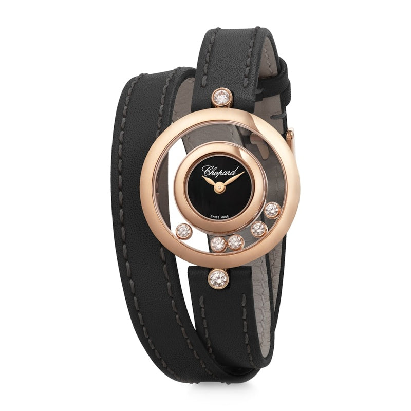 Relógio Happy Diamonds em Ouro Rosé e Diamantes 26 mm - Mercado de Luxo - O Maior E-Commerce de Bens, Produtos e Serviços de Luxo do Brasil.