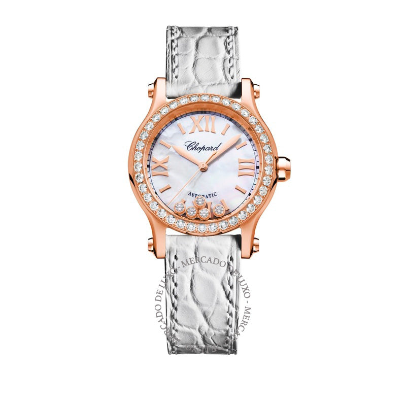 Relógio Happy Sport Automático em Ouro Rosé 30 mm - Mercado de Luxo - O Maior E-Commerce de Bens, Produtos e Serviços de Luxo do Brasil.