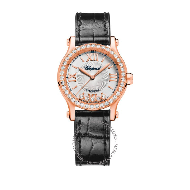 Relógio Happy Sport em Ouro Rosé e Diamante 30 mm - Mercado de Luxo - O Maior E-Commerce de Bens, Produtos e Serviços de Luxo do Brasil.