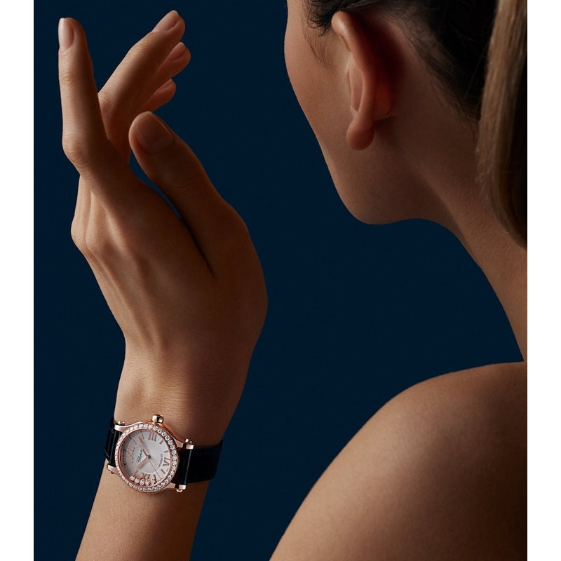 Relógio Happy Sport em Ouro Rosé e Diamante 30 mm - Mercado de Luxo - O Maior E-Commerce de Bens, Produtos e Serviços de Luxo do Brasil.