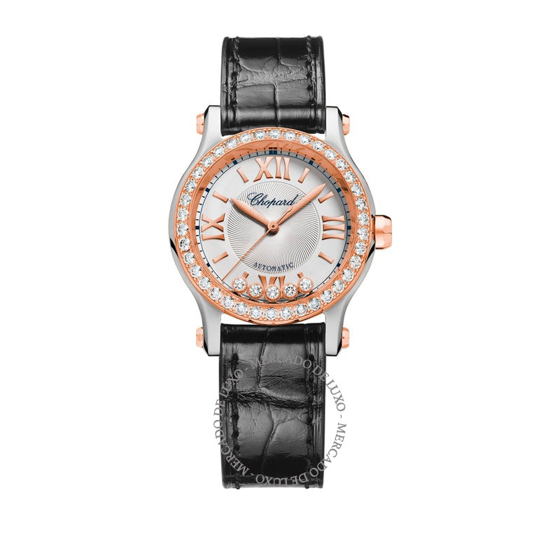 Relógio Happy Sport em Ouro Rosé Aço e Diamante 30 mm - Mercado de Luxo - O Maior E-Commerce de Bens, Produtos e Serviços de Luxo do Brasil.