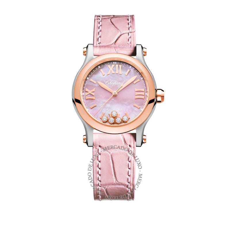 Relógio Happy Sport Automático em Ouro Rosé 30 mm - Mercado de Luxo - O Maior E-Commerce de Bens, Produtos e Serviços de Luxo do Brasil.